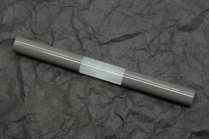 Eastman Palindrome -Small – Dark Gray acrylic, milky clear barrel - 2 #6 nibs