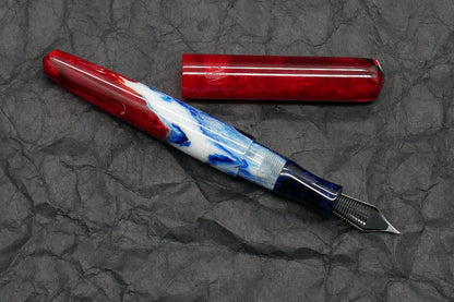 Moody - Small - Red White Blue resin - #6 nib