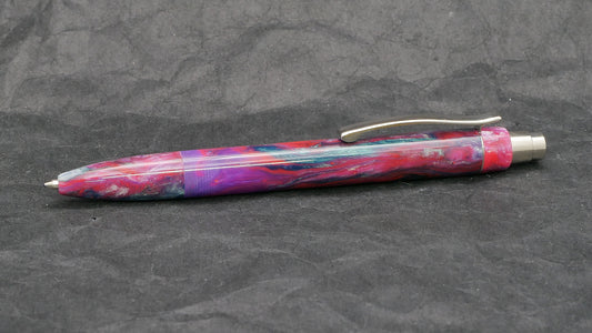 Preston Ballpoint - Starry Night Resins Arkansas Pink resin - clip