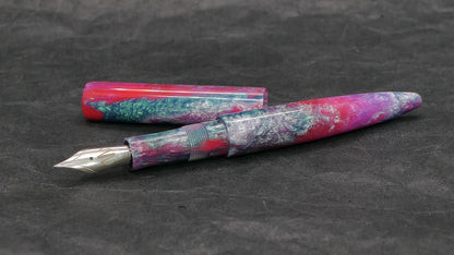 Preston fountain pen  - slim - Starry Night Arkansas Pinkresin - Jowo #6 nib