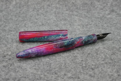 Preston fountain pen  - slim - Starry Night Arkansas Pinkresin - Jowo #6 nib