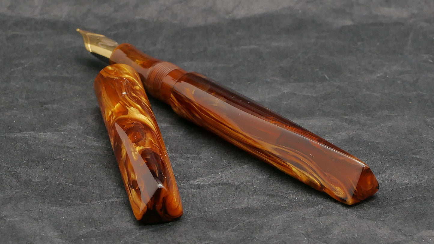 Prospector - Slim - Corrl resin, Amber Tortoise - #6 nib